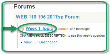 forums student topic