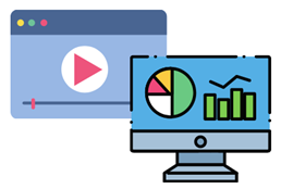 video recording and monitor displaying statistics